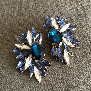 Statement earring custom jewelry blue